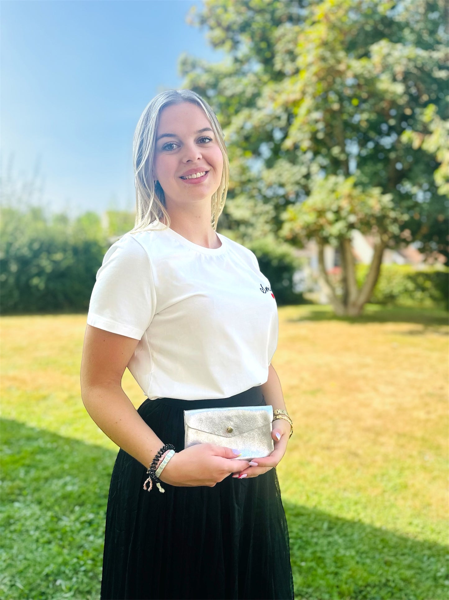Pochette CLARA – élégante & pratique en cuir véritable 🩶