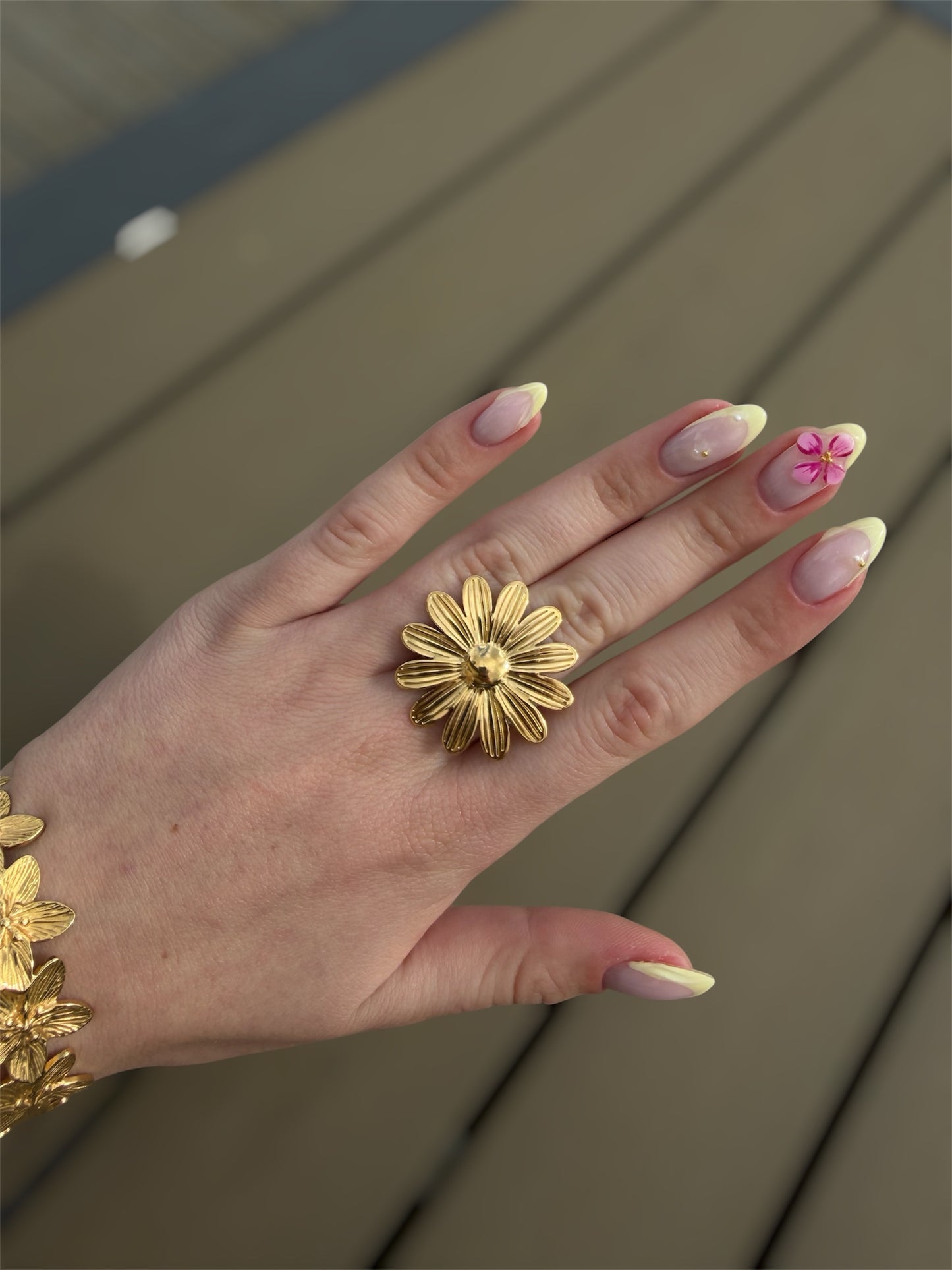 🌼 Bague “Louane” – Ajustable