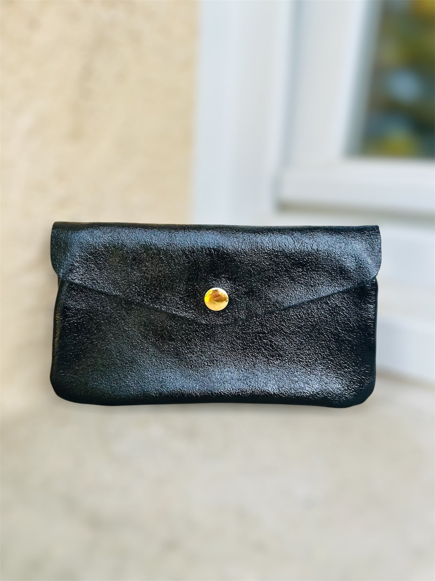 Pochette CLARA – élégante & pratique en cuir véritable 🩶