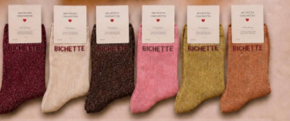 Chaussettes à paillettes bichette adulte ⭐️