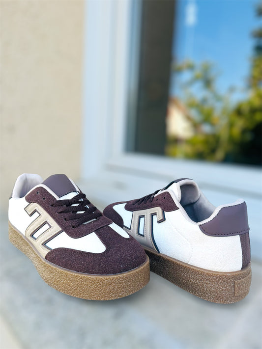 Baskets Carole – style casual et tendance 🤎🤍