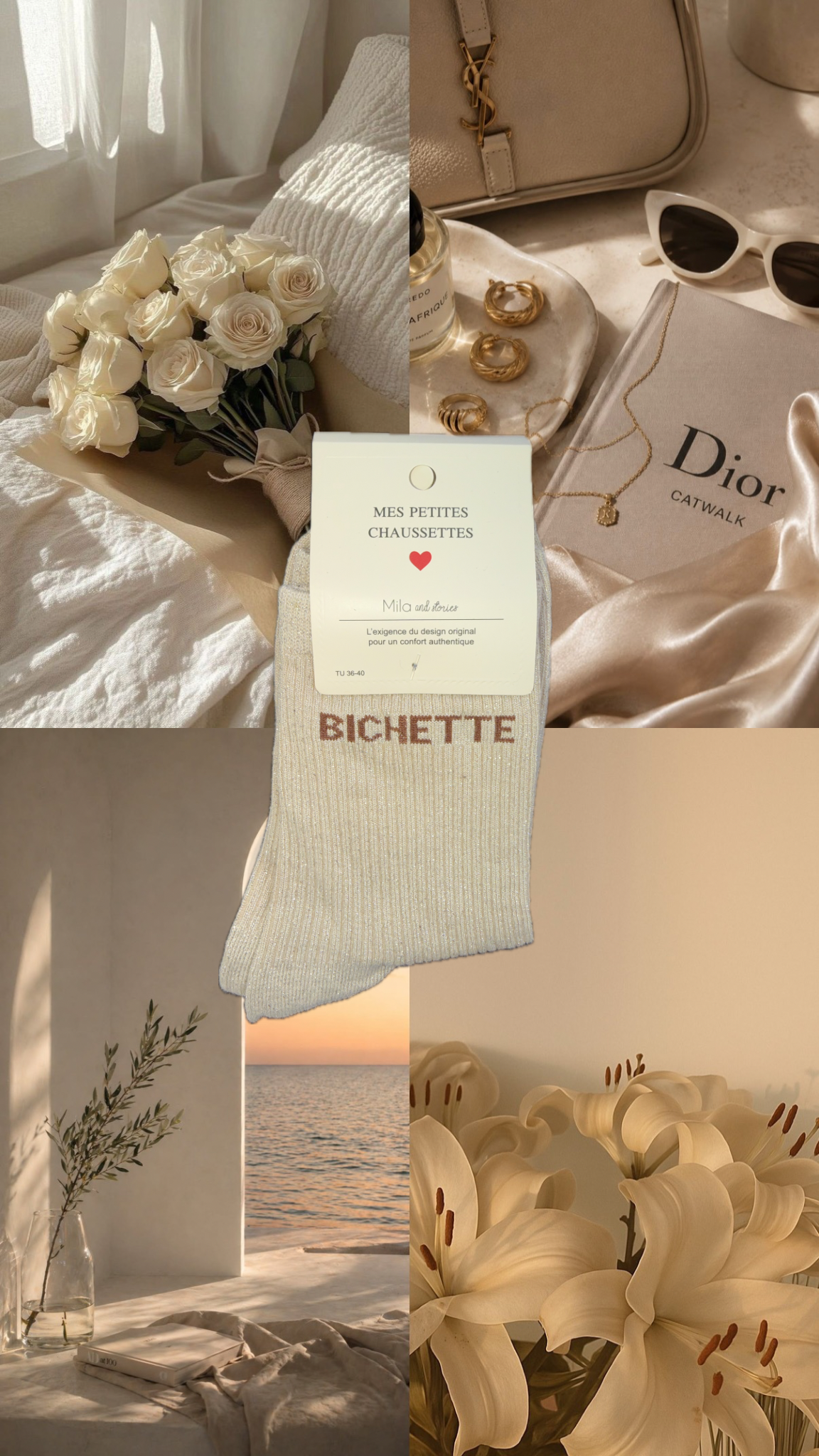 Chaussettes à paillettes bichette adulte ⭐️