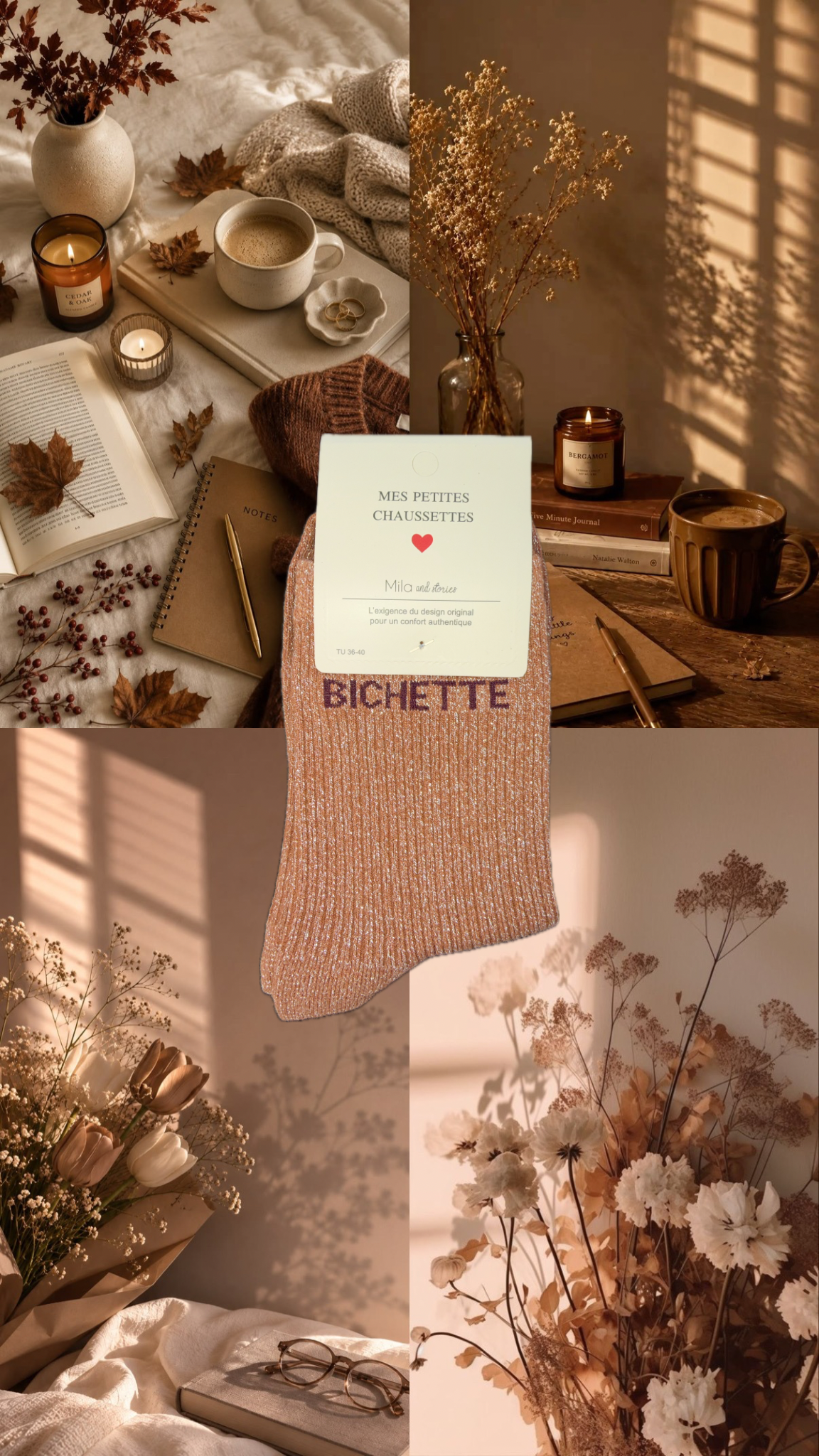 Chaussettes à paillettes bichette adulte ⭐️