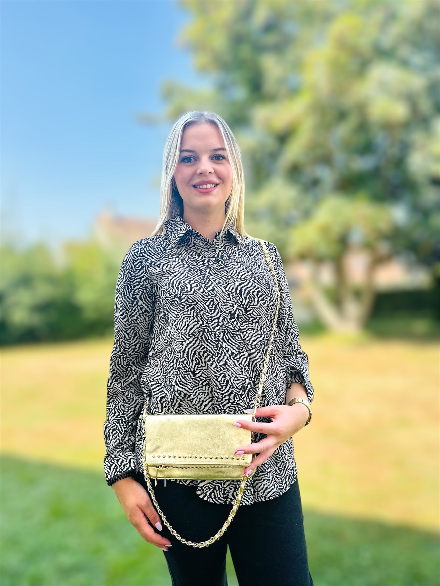 Sac OLIVIA – bandoulière chic & pratique en cuir véritable 🖤