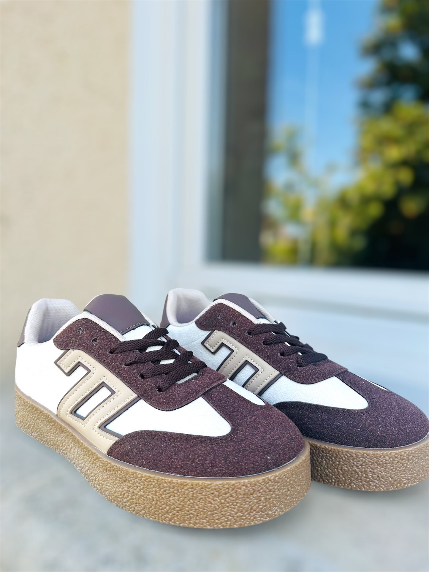 Baskets Carole – style casual et tendance 🤎🤍